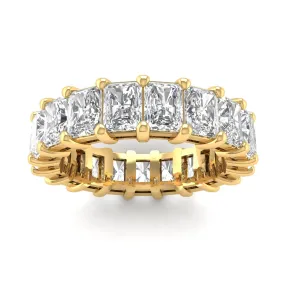 18K Gold Princess Cut Diamond Eternity Ring Lab Grown