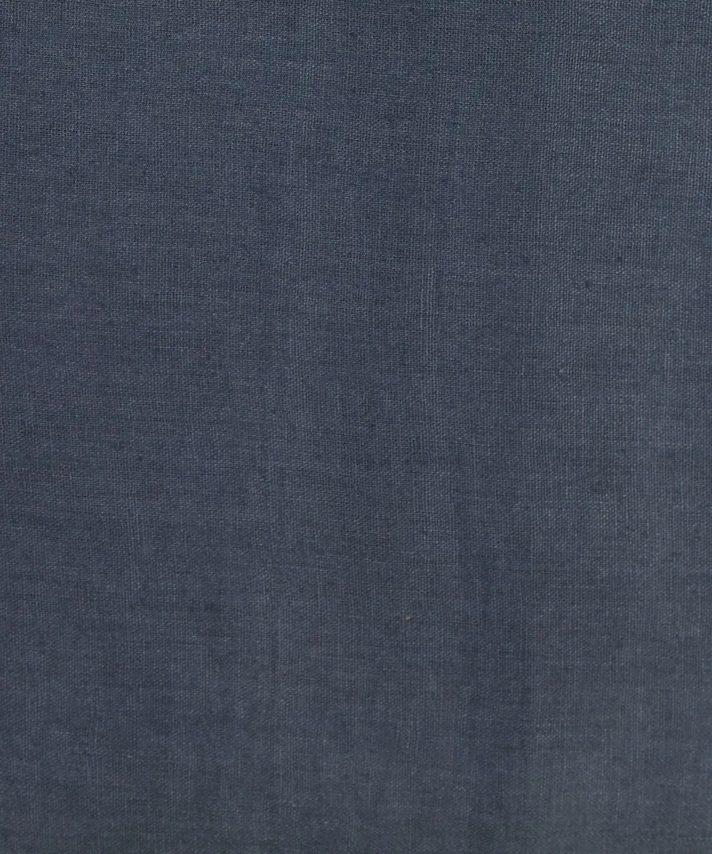 1m Denim Blue Handloom Linen Fabric