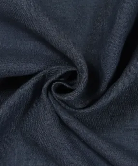 1m Denim Blue Handloom Linen Fabric