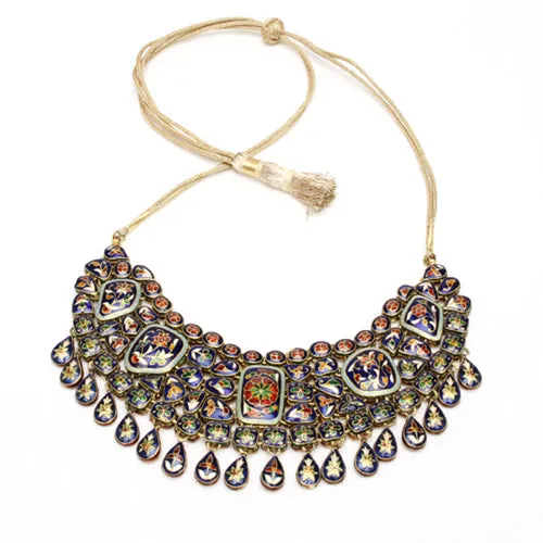 22k Gold and Uncut Diamond Hira Necklace