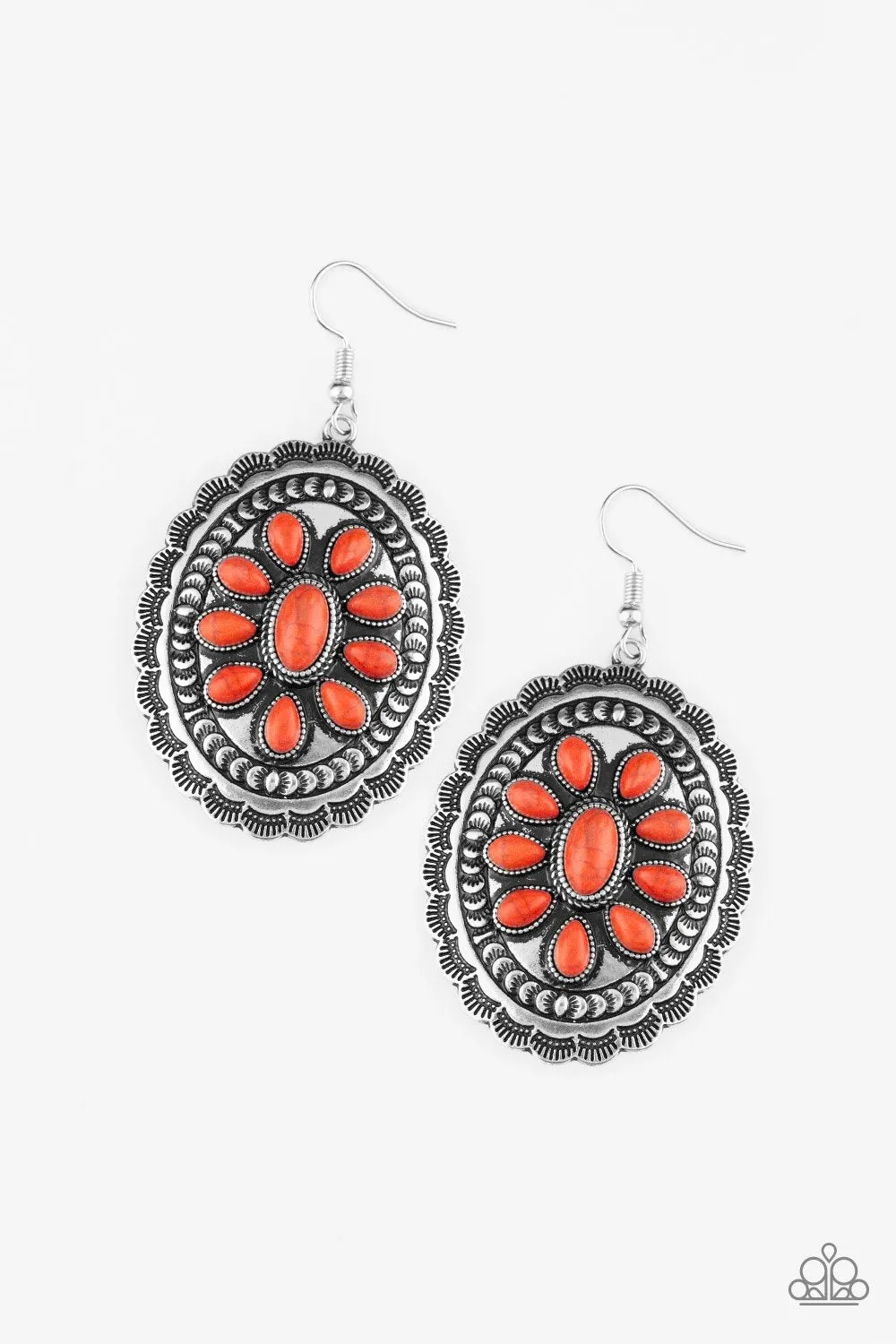 Absolutely Apothecary Orange Stone Earrings - Paparazzi Accessories