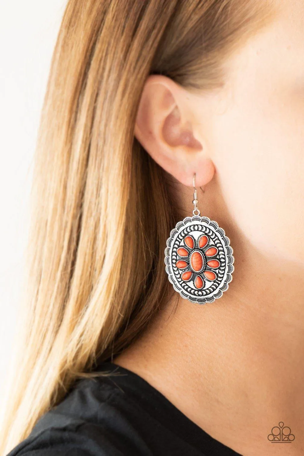 Absolutely Apothecary Orange Stone Earrings - Paparazzi Accessories