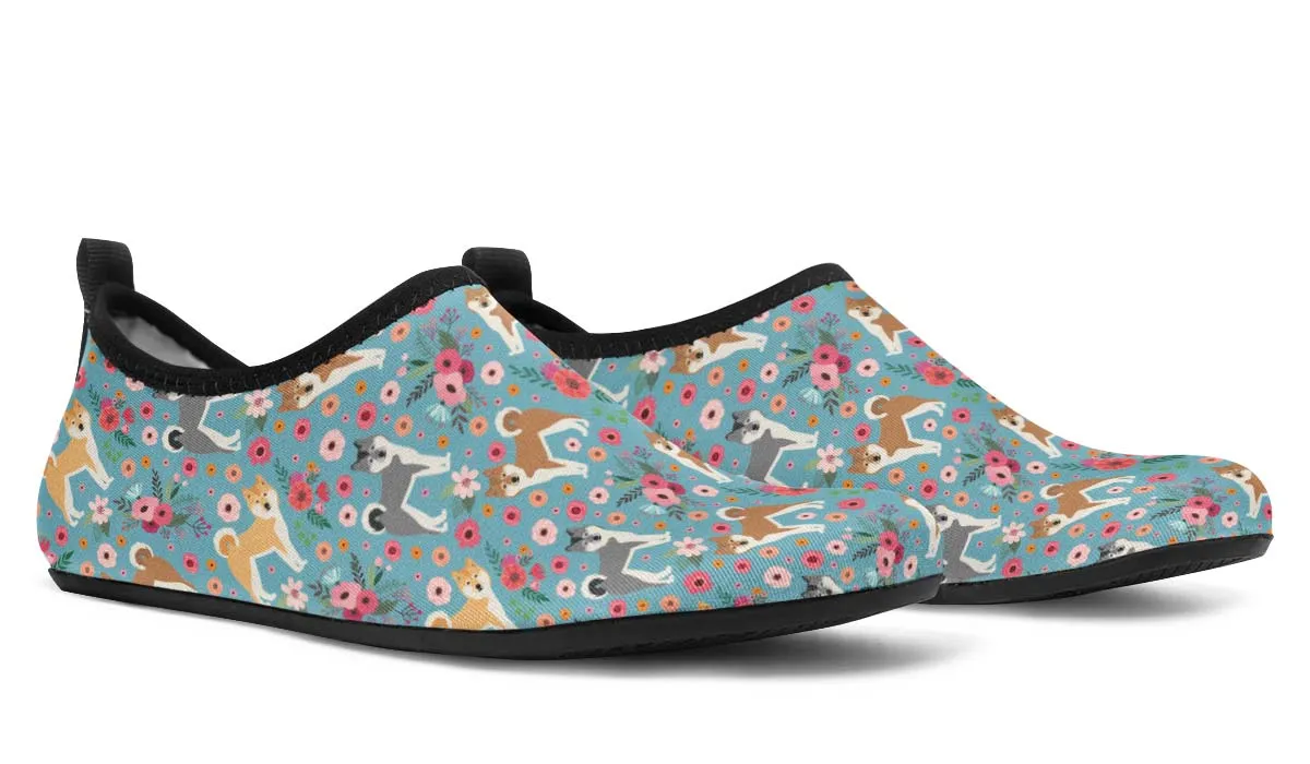 Akita Flower Aqua Barefoot Shoes