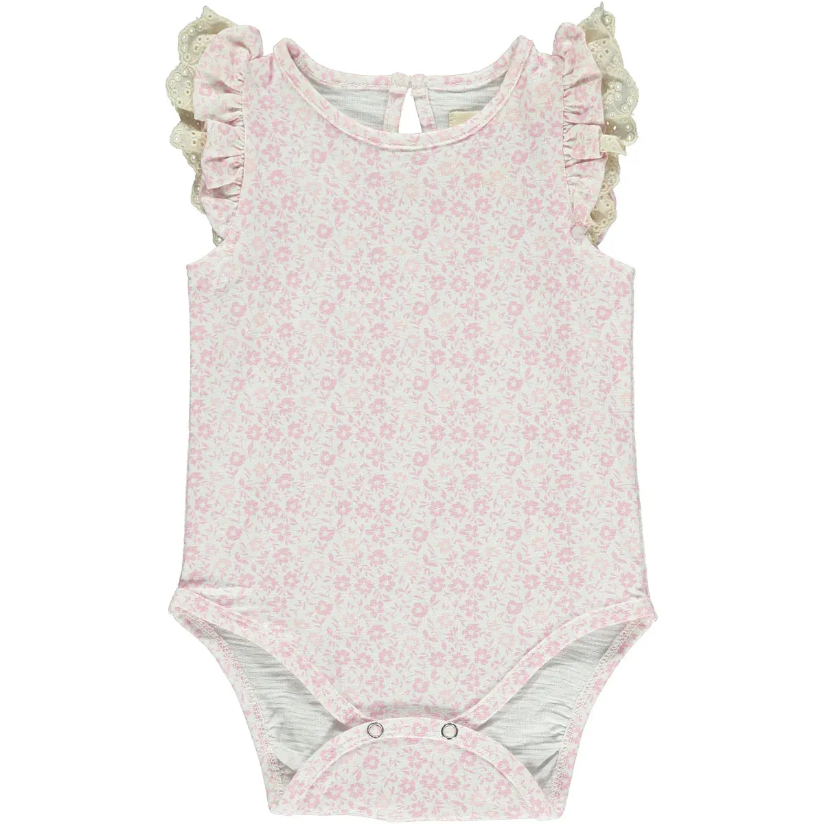 Amber Onesie in Pink Ditsy Floral