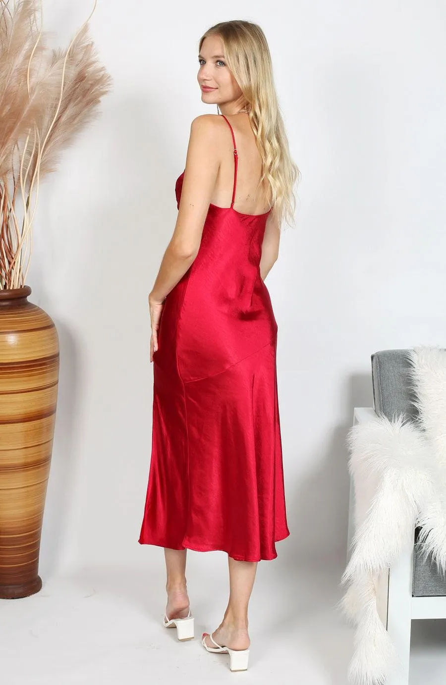 Annie Midi Dress - Red