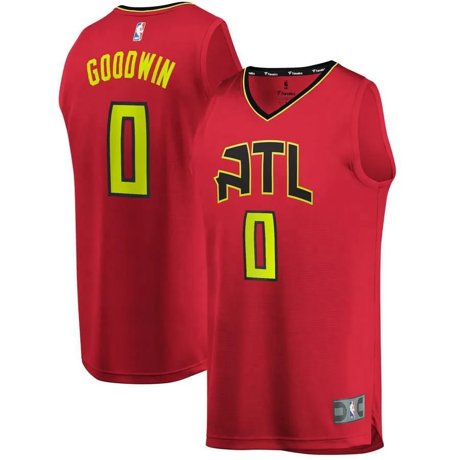 Atlanta Hawks Brandon Goodwin Fanatics Branded Replica Fast Break Player Statement Jersey Kids - Red | Ireland C5039X4