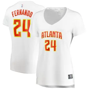 Atlanta Hawks Bruno Fernando Fanatics Branded Replica Fast Break Player Association Jersey Womens - White | Ireland F4570H6