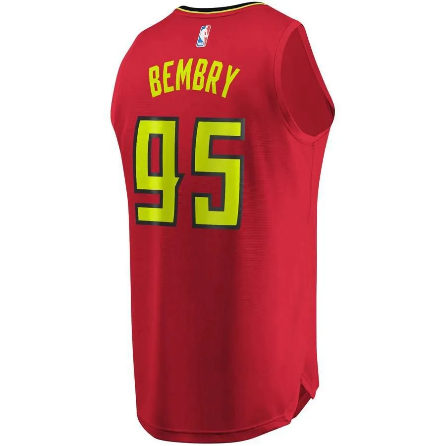 Atlanta Hawks DeAndre' Bembry Fanatics Branded Replica Fast Break Player Statement Jersey Kids - Red | Ireland G6257C4