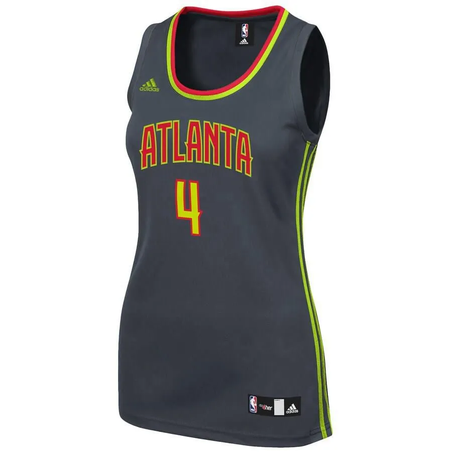 Atlanta Hawks Paul Millsap Adidas Replica Road Jersey Womens - Dark Grey | Ireland E7358S9