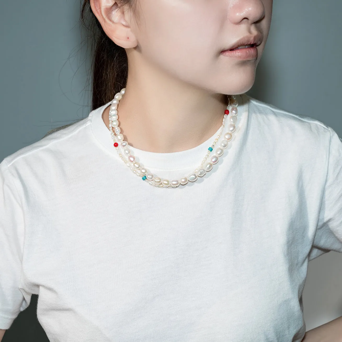 Baroque Pearl Necklace WN00536 | Rock