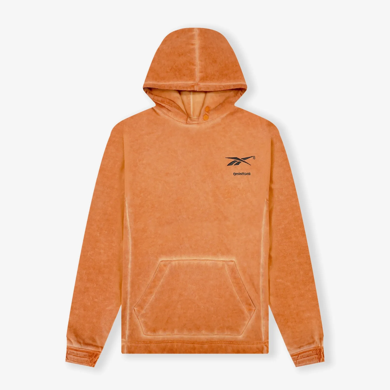 Basketball Court Top Bi-Dye Fleece Hoodie - Burnt Orange