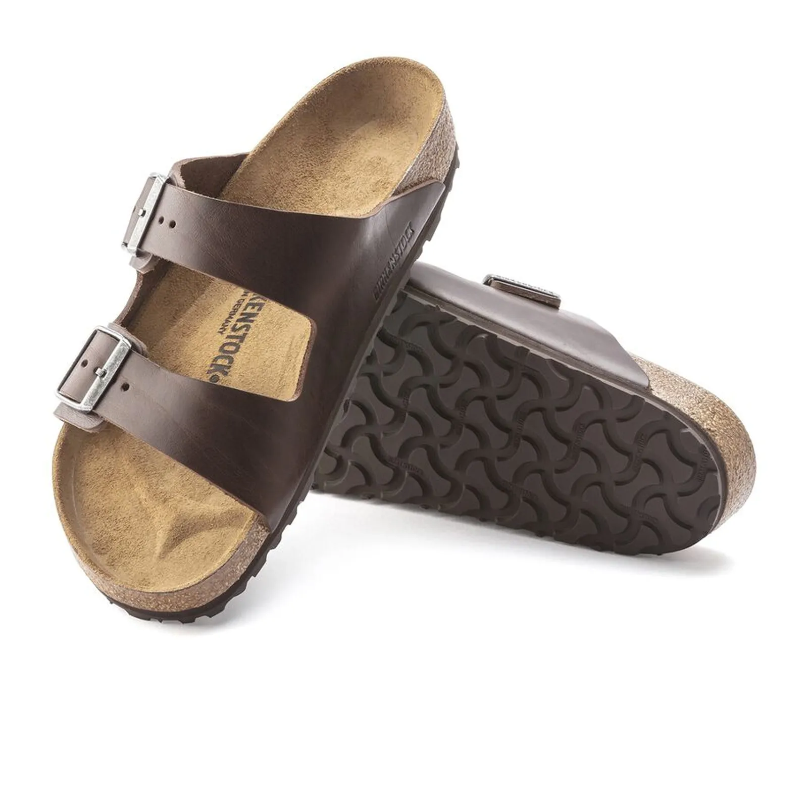 Birkenstock Arizona Grip Slide Sandal (Men) - Vintage Wood Roast Leather