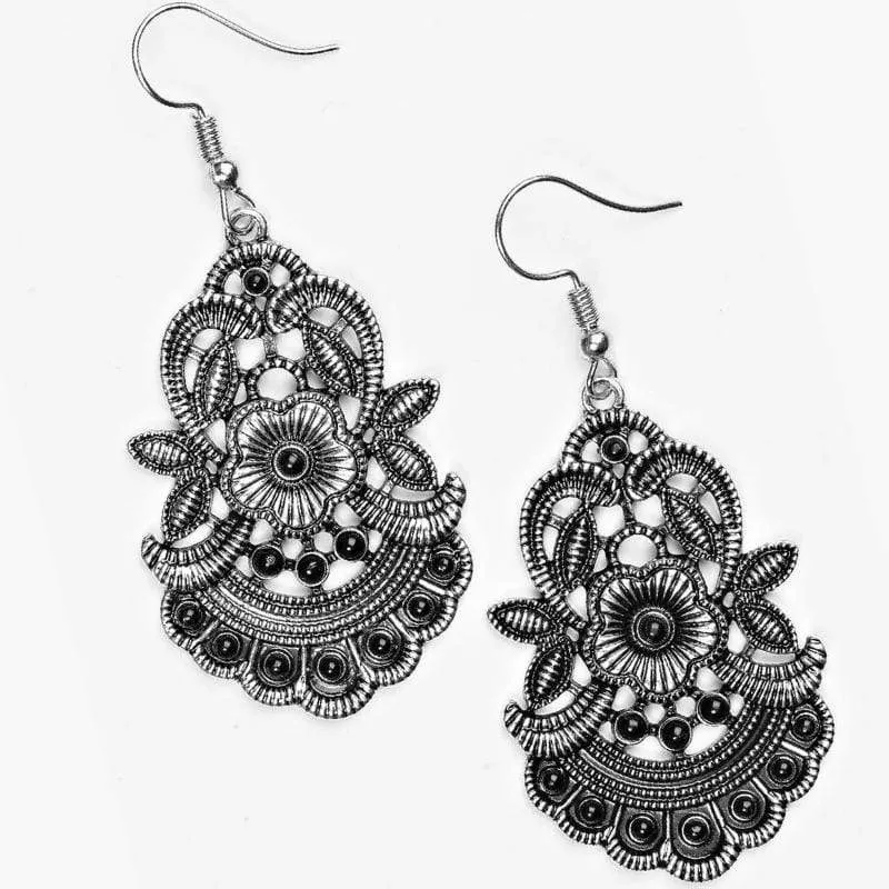 Blooming Bora Bora Black Earrings