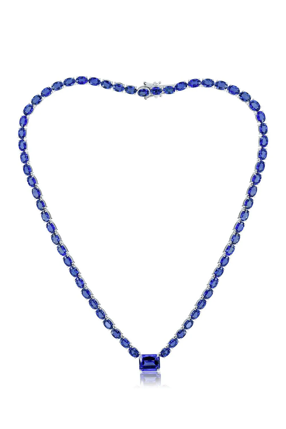 Blue Sapphire Tanzanite Necklace