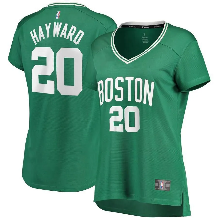 Boston Celtics Gordon Hayward Fanatics Branded Replica Fast Break Player Icon Jersey Womens - Black | Ireland W1556R0