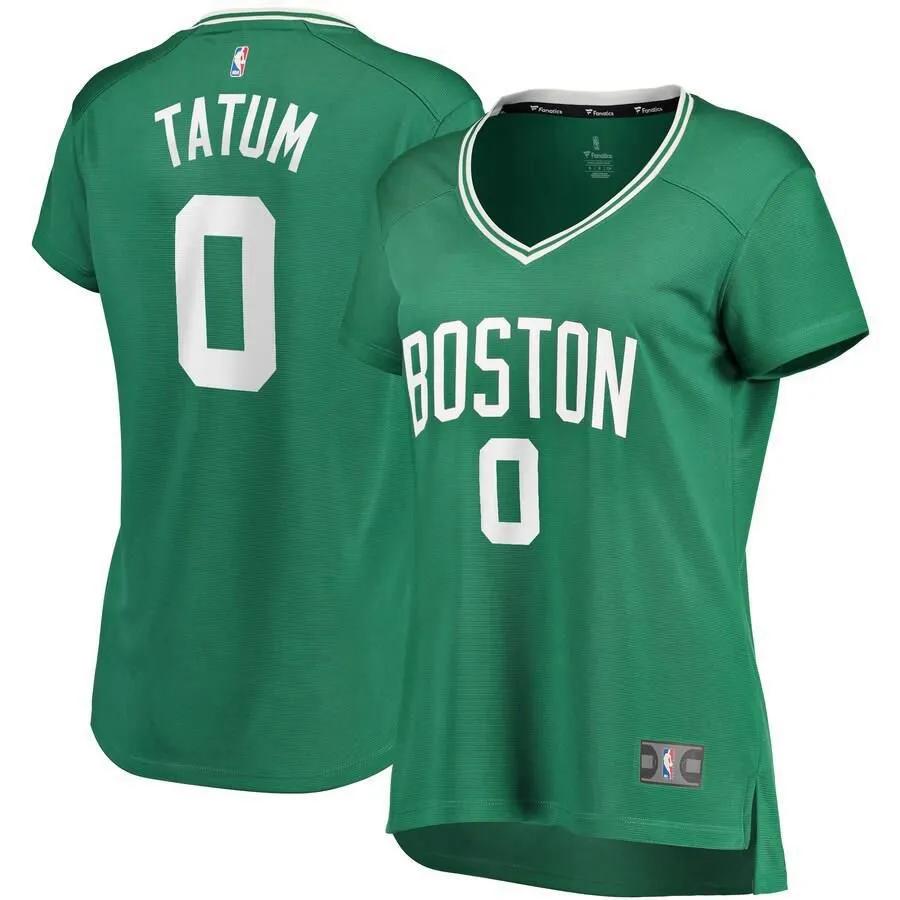 Boston Celtics Jayson Tatum Fanatics Branded Replica Fast Break Player Icon Jersey Womens - Black | Ireland A0107I9