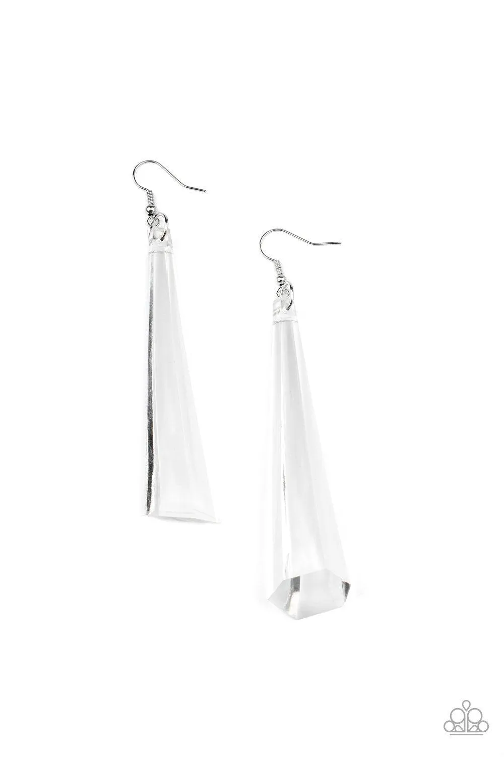 Break The Ice White Earrings - Paparazzi Accessories