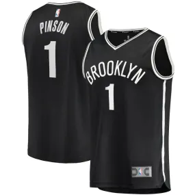 Brooklyn Nets Theo Pinson Fanatics Branded Fast Break Player Icon Jersey Kids - Black | Ireland Q0923J4