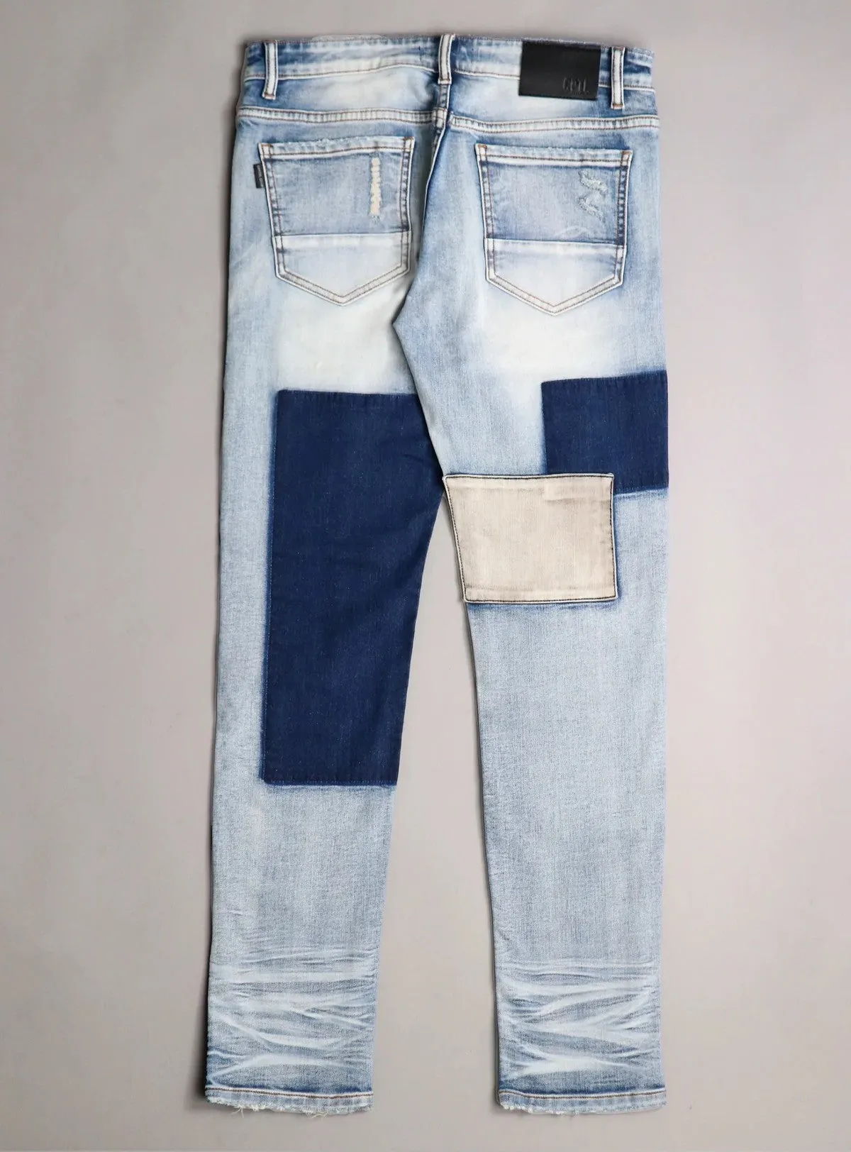 Capital Denim Jeans - Cerulean Patchwork - Vintage Light Blue