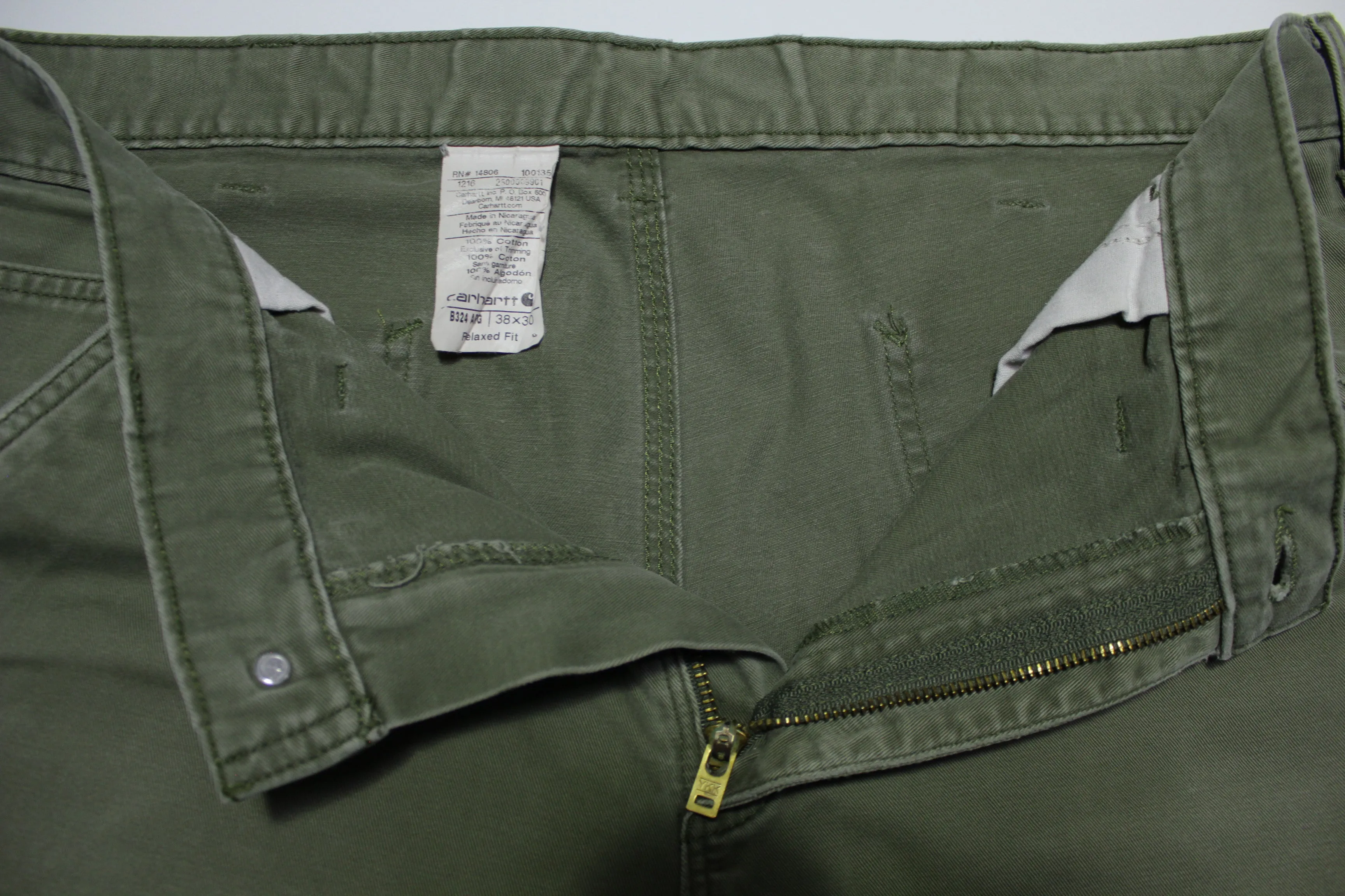 Carhartt B324 ARG Washed Twill Cargo Construction Work Pants