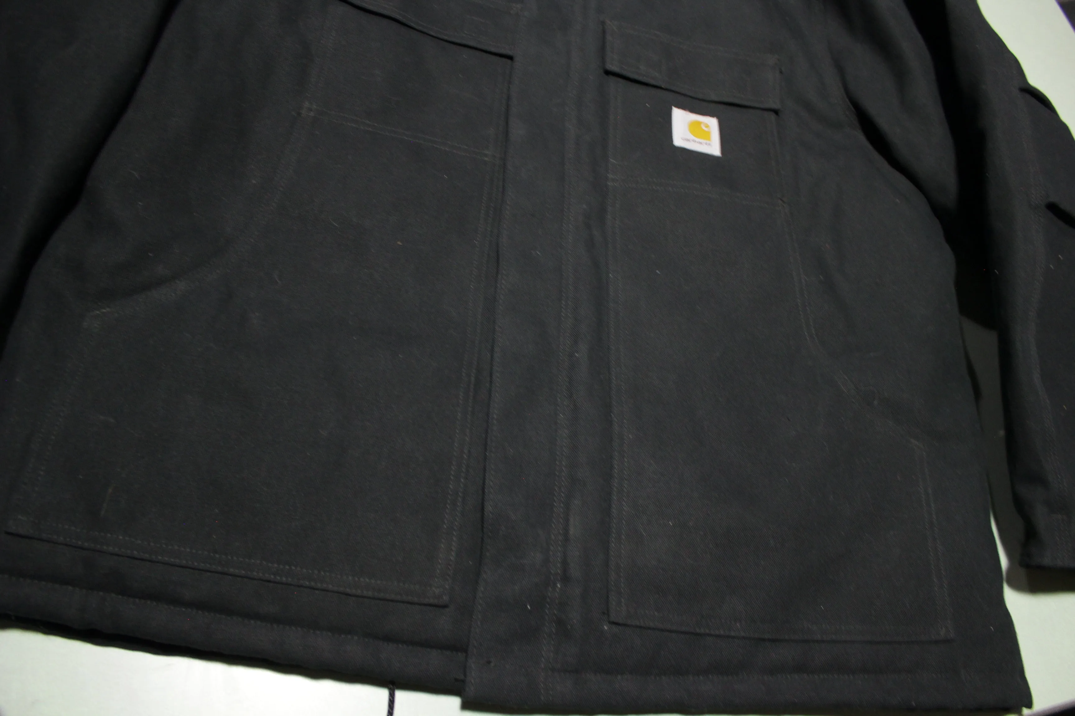 Carhartt C003 BLK Deadstock Arctic Quilt Lined Duck Traditional Work Chore Jacket