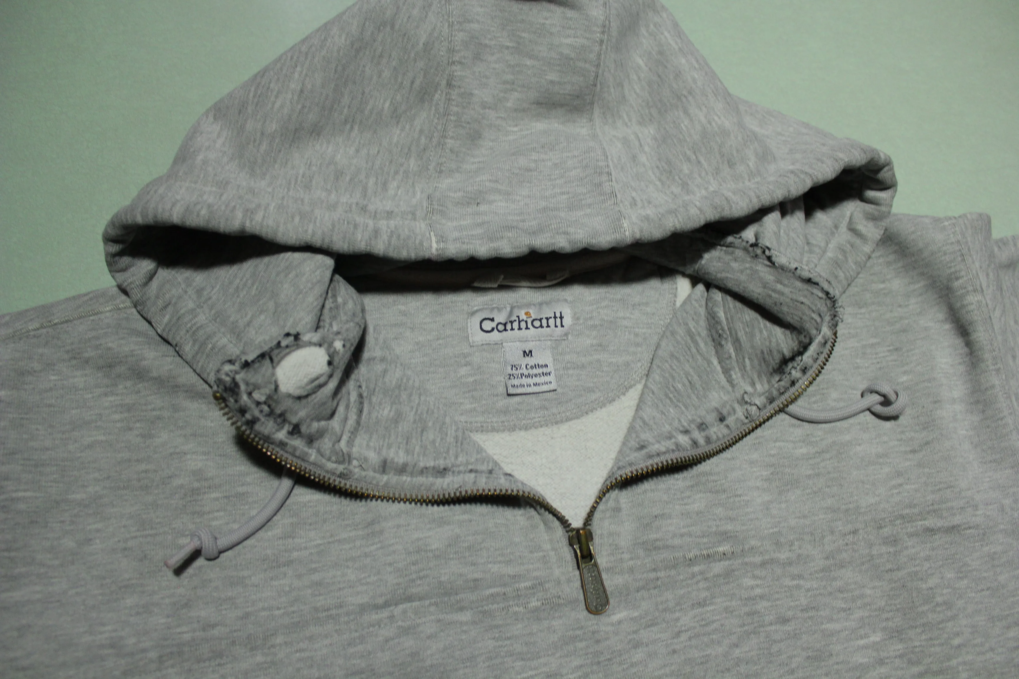 Carhartt K217 HGY Heathered Gray Pullover Hoodie Sweatshirt Jacket