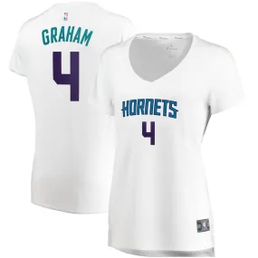 Charlotte Hornets Devonte Graham Fanatics Branded Replica Fast Break Player Association Jersey Womens - White | Ireland P9886L7