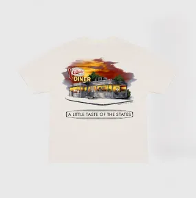 Cherry Diner S/S Pocket Tee (White)