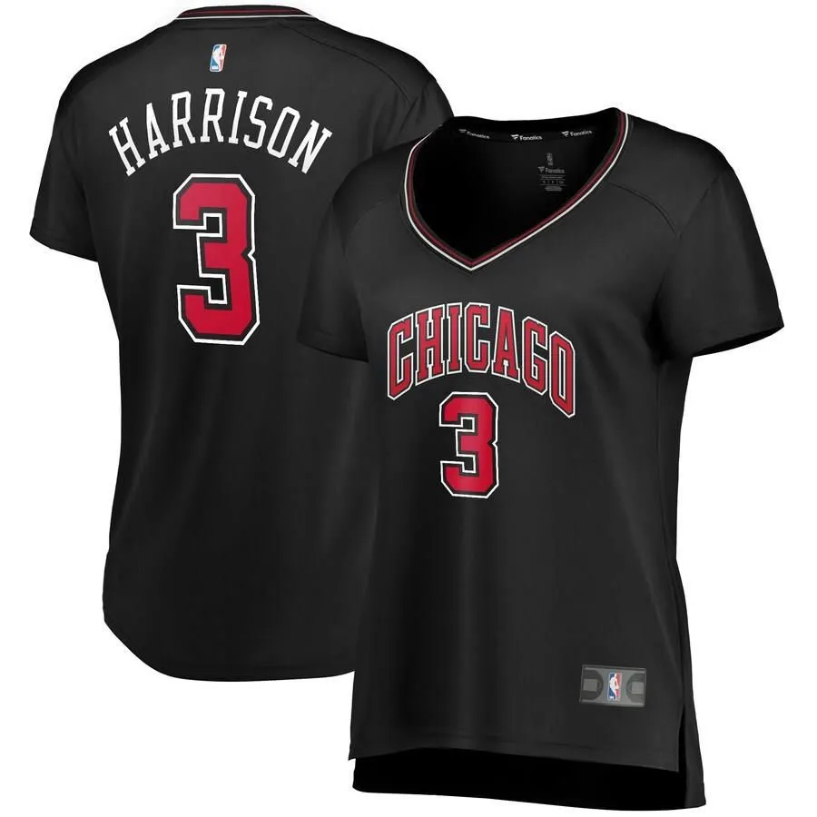 Chicago Bulls Shaquille Harrison Fanatics Branded Fast Break Player Statement Jersey Womens - Black | Ireland N8918O3