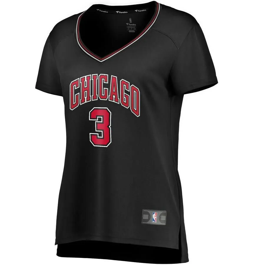 Chicago Bulls Shaquille Harrison Fanatics Branded Fast Break Player Statement Jersey Womens - Black | Ireland N8918O3