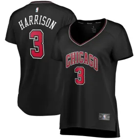 Chicago Bulls Shaquille Harrison Fanatics Branded Fast Break Player Statement Jersey Womens - Black | Ireland N8918O3