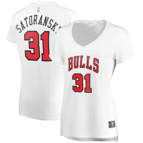 Chicago Bulls Tomas Satoransky Fanatics Branded Fast Break Player Association Jersey Womens - White | Ireland W0030O3