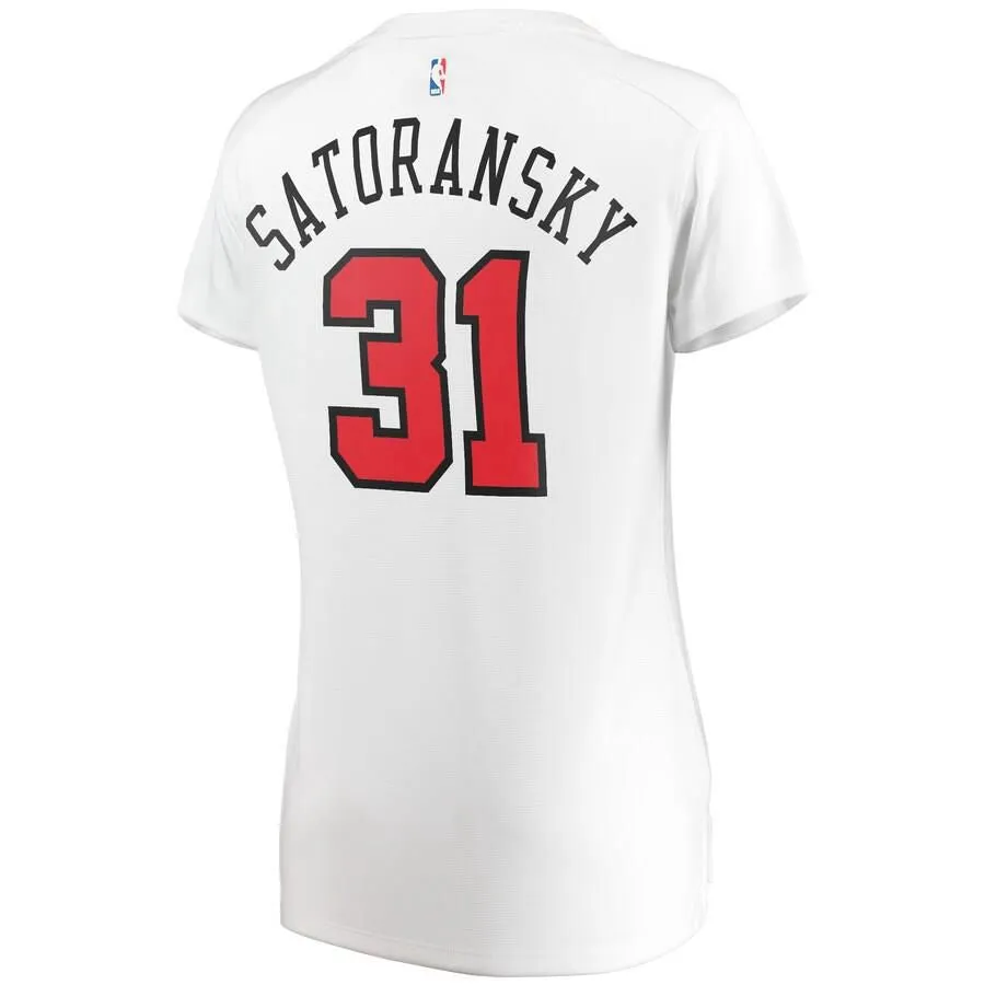 Chicago Bulls Tomas Satoransky Fanatics Branded Fast Break Player Association Jersey Womens - White | Ireland W0030O3