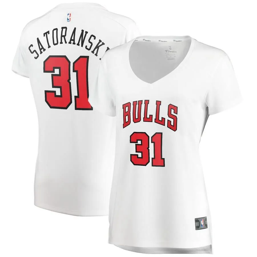 Chicago Bulls Tomas Satoransky Fanatics Branded Fast Break Player Association Jersey Womens - White | Ireland W0030O3