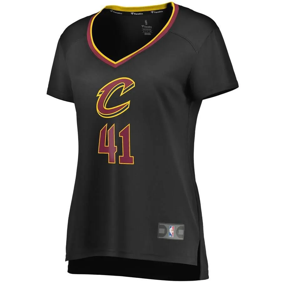 Cleveland Cavaliers Ante Zizic Fanatics Branded Replica Fast Break Player Statement Jersey Womens - Black | Ireland L7312U4