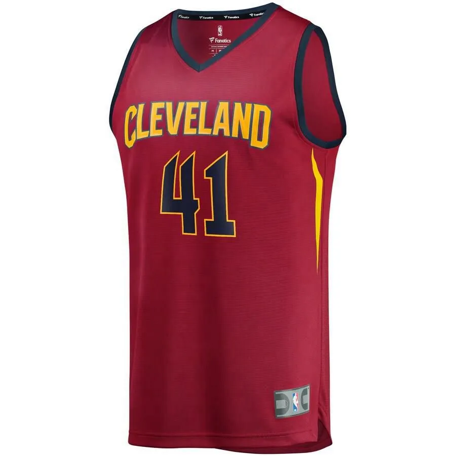 Cleveland Cavaliers Ante Zizic Fanatics Branded Replica Road Fast Break Icon Jersey Kids - Burgundy | Ireland U4104R3