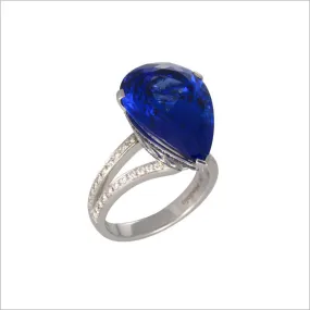 Couture 18K Gold & Tanzanite Diamond Ring