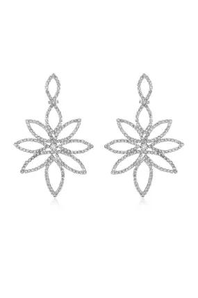 Crystal Bouquet Statement Earrings