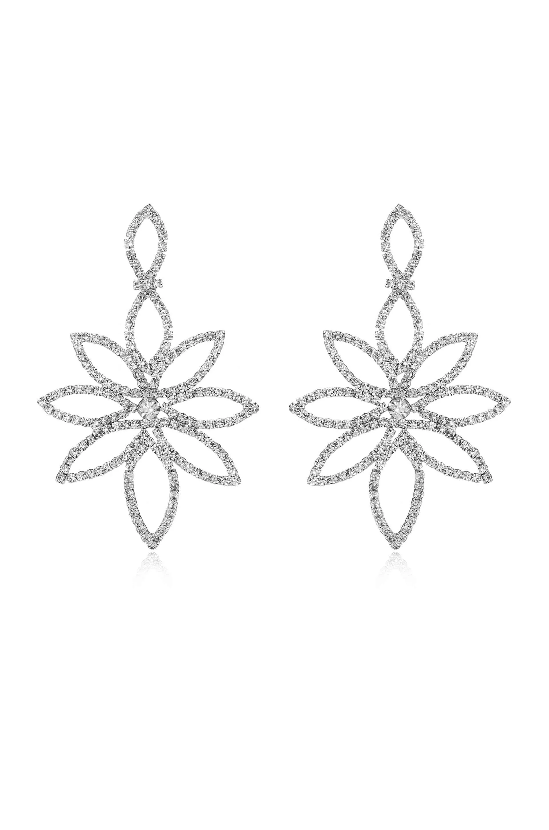 Crystal Bouquet Statement Earrings