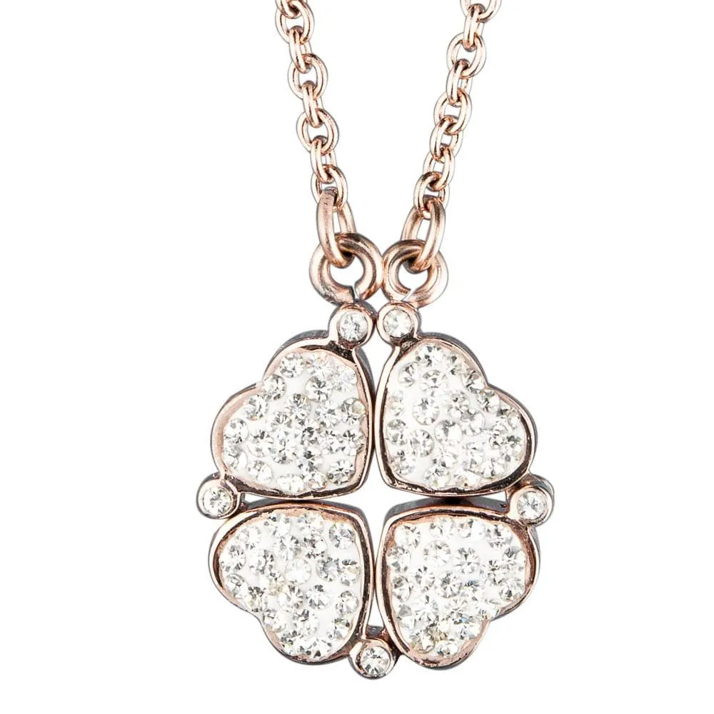 Crystal Clover Tan Pendant