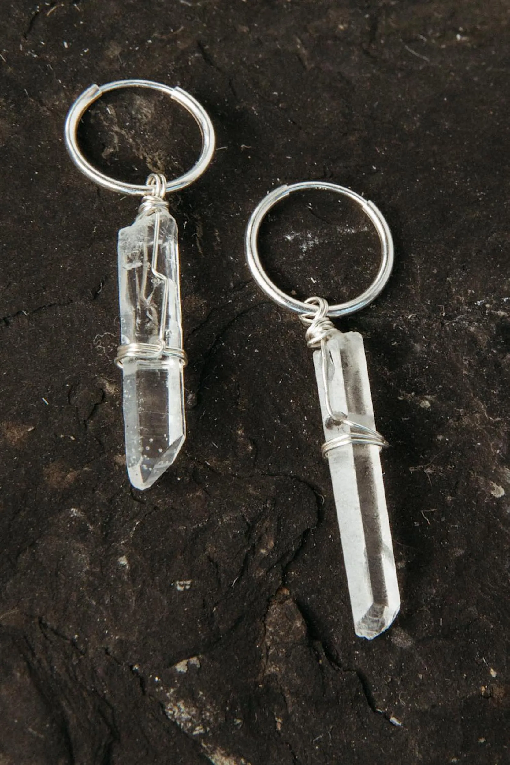 Crystal Power Huggie Hoop Earrings