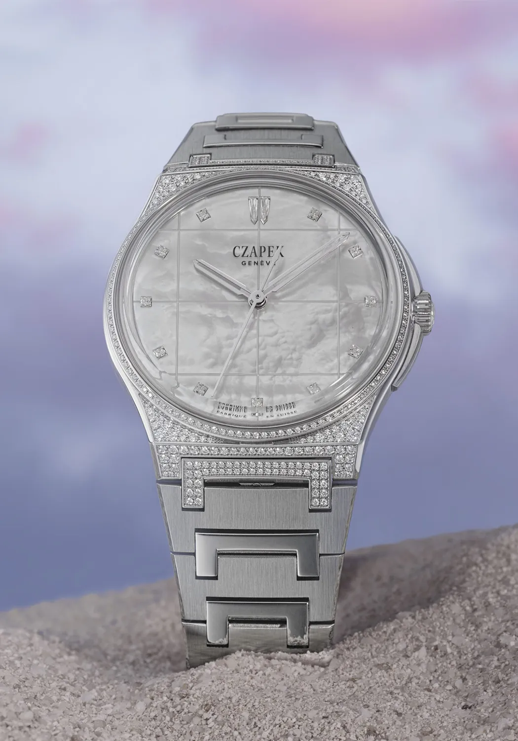 Czapek Antarctique S La Carte Des Nuages Misty White Diamond | LE