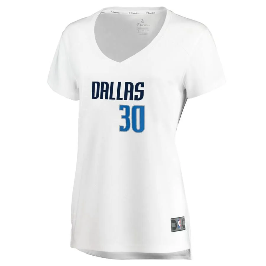 Dallas Mavericks Seth Curry Fanatics Branded Replica Fast Break Player Association Jersey Womens - White | Ireland V2727L1