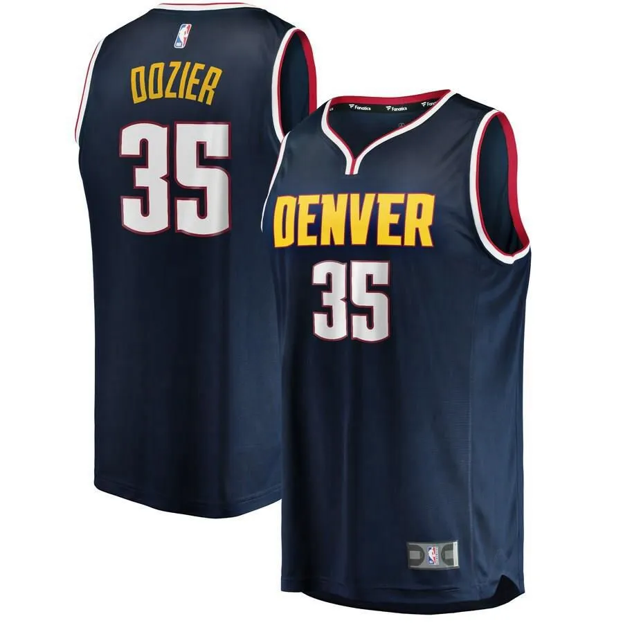 Denver Nuggets P.J. Dozier Fanatics Branded Fast Break Player Icon Jersey Kids - Navy | Ireland D8722S2