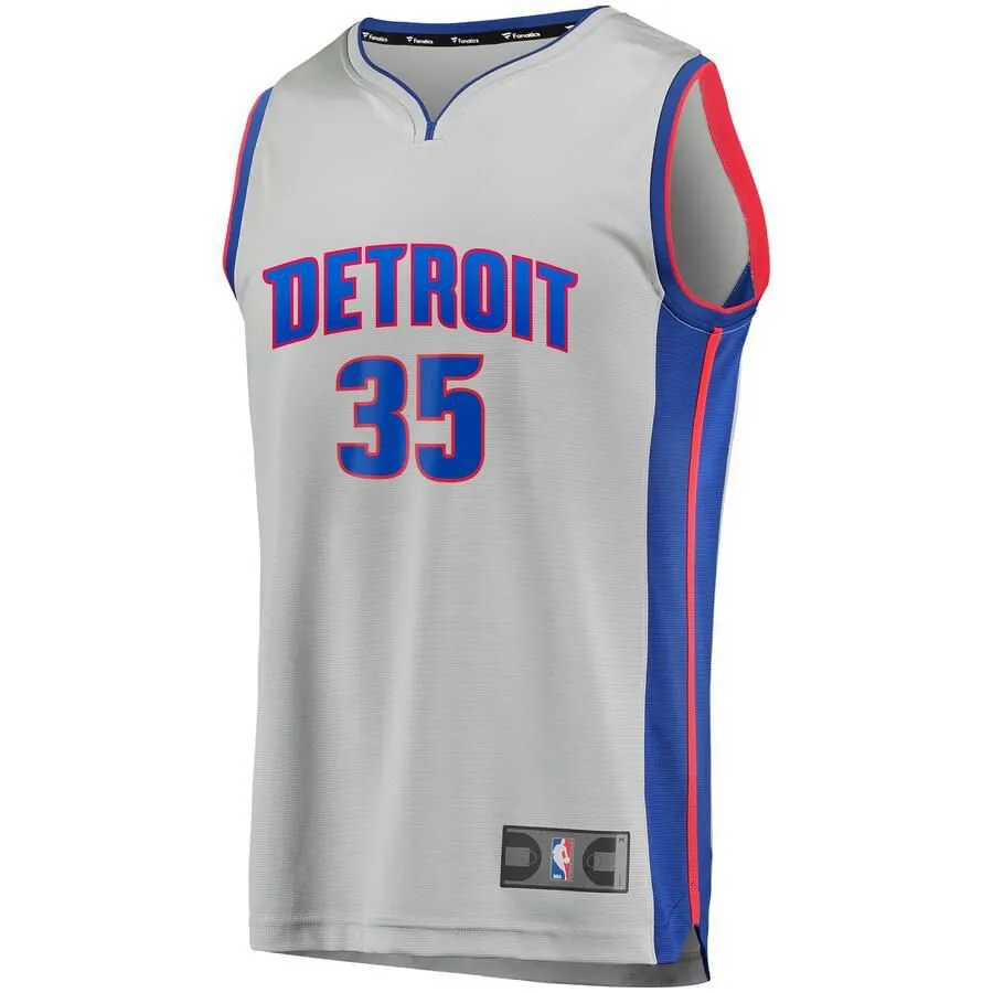 Detroit Pistons Christian Wood Fanatics Branded Replica Fast Break Player Statement Jersey Kids - Grey | Ireland N4274K1