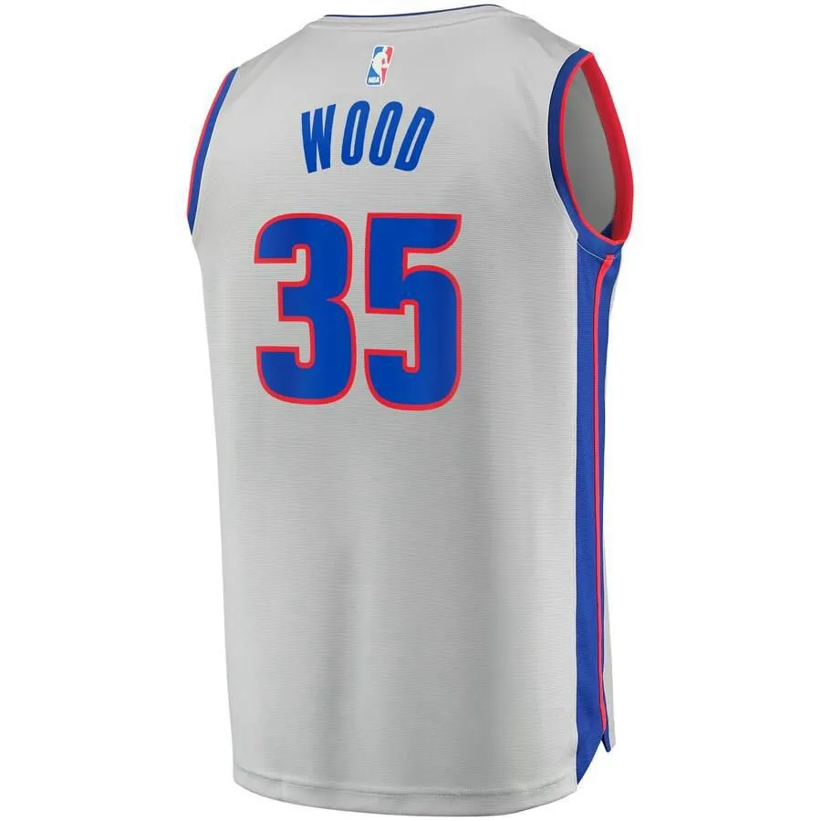 Detroit Pistons Christian Wood Fanatics Branded Replica Fast Break Player Statement Jersey Kids - Grey | Ireland N4274K1