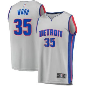 Detroit Pistons Christian Wood Fanatics Branded Replica Fast Break Player Statement Jersey Kids - Grey | Ireland N4274K1