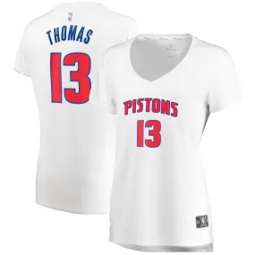 Detroit Pistons Khyri Thomas Fanatics Branded Replica Fast Break Player Association Jersey Womens - White | Ireland Z9429M9