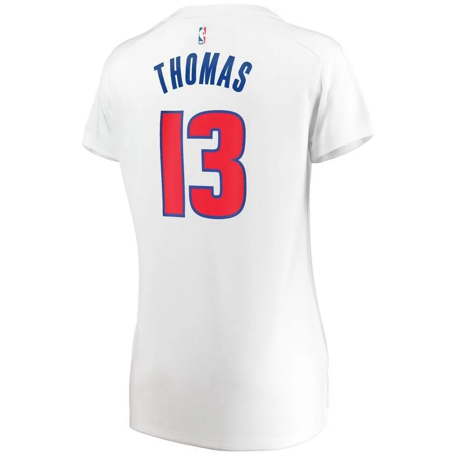 Detroit Pistons Khyri Thomas Fanatics Branded Replica Fast Break Player Association Jersey Womens - White | Ireland Z9429M9