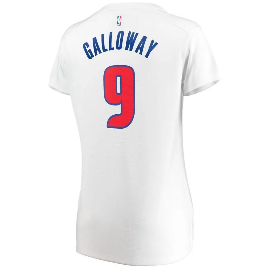 Detroit Pistons Langston Galloway Fanatics Branded Replica Fast Break Player Association Jersey Womens - White | Ireland W8627C4